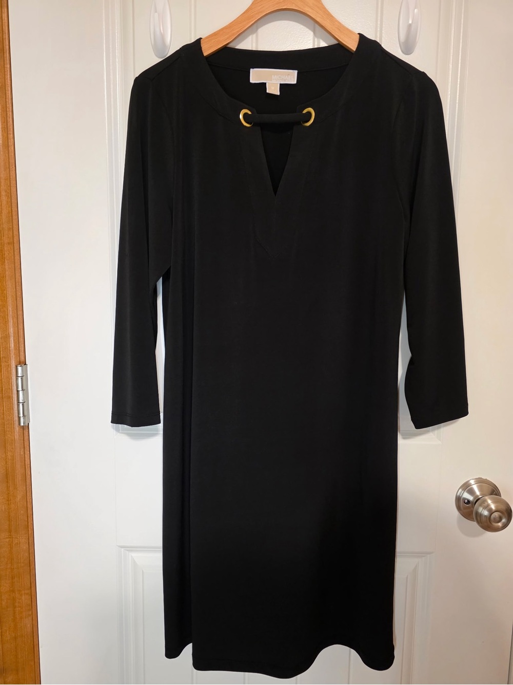 Michael Kors Black Dress with Gold Accents Size M
